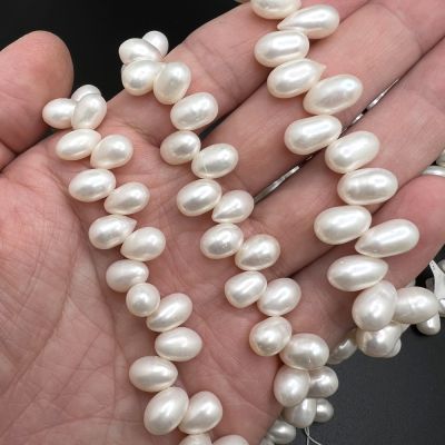 8/9mm Top-Drilled Dancing Freshwater Pearls, White (16" Strand)
