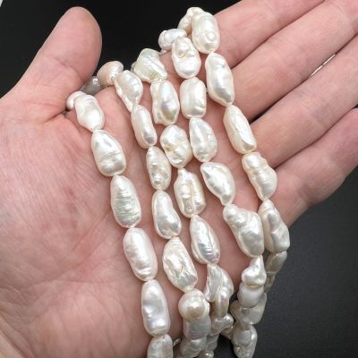 14/15mm Baroque Keshi Freshwater Pearls, White (16" Strand)