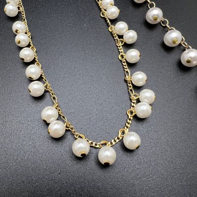 Round Pearl with Loop, 8mm, White (144 Pieces)