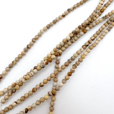 3mm Smooth Round, Picture Jasper Beads (16" Strand)