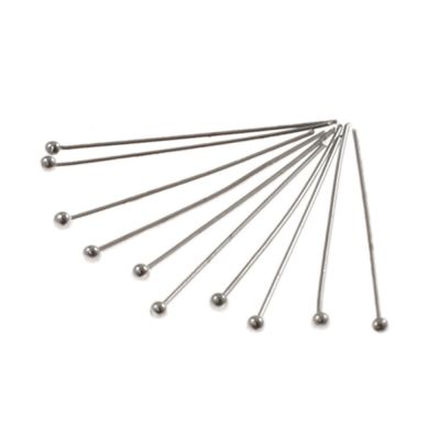 Ball Head Pin, 1", Silver-Plated (100 Pieces)