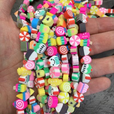 Polymer Clay Beads, Assorted Sweet Treats (16" Strand)