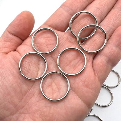 24mm Split Ring, Key Chain Ring, Imit. Rhodium  (72 Pieces)