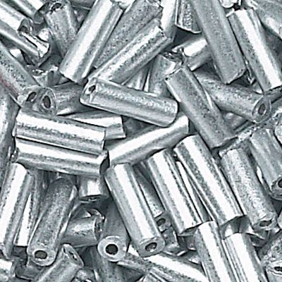 Czech Bugle Beads (#2) 5MM - Silver (125 Grams)
