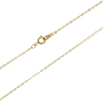 18" Neck Chain w/ Closure, Flat Cable, Soldered Brass, Gold-Plated (12 Pieces)