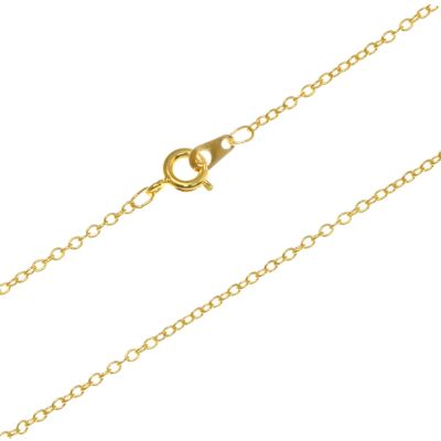 16" Neck Chain w/ Closure, Round Cable, Soldered Brass, Gold-Plated (12 Pieces)