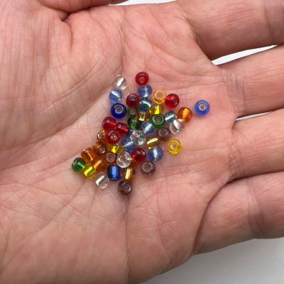 Silver-Lined Rocailles Size 6/0, Multi-Color Mix 1LB (500 Grams)