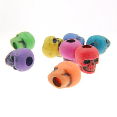 Skull Beads Assorted Mixed Colors (144 Pieces)