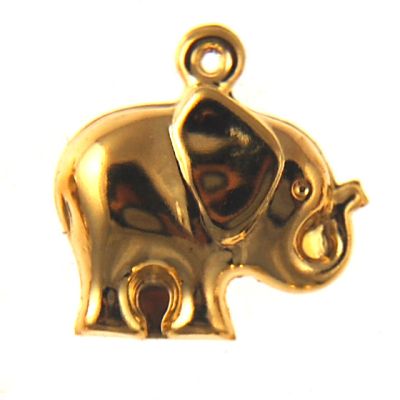 Vintage Elephant Gold Plated Charms - 15mm (72PCS)
