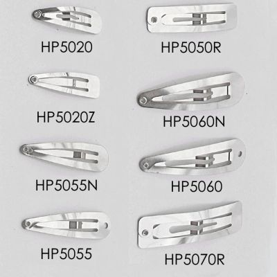 2" (50mm) Oval Head, Tear Drop Hair Snap Clips, With Hole (36 Pieces)