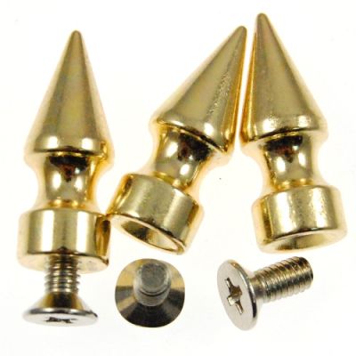 Metal Tree Spike 25mm-BULK PACK! (Gold)   (50 Pieces)