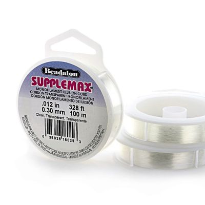 SuppleMax Monofilament Nylon Cord, Clear, Choose Size