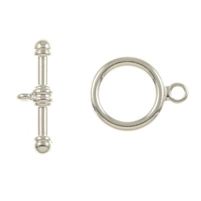 Toggle Clasp-22mm, Silver-Plated (6 Pairs)