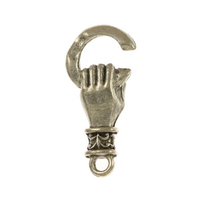 Hand Toggle Clasp, 25mm, Silver (3 Pairs)