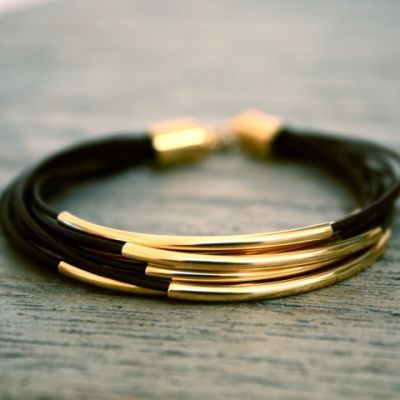 Project: Fine Metal Tube & Leather Bracelet