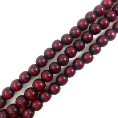 Wood Beads (Dyed Waxed) Dark Brown