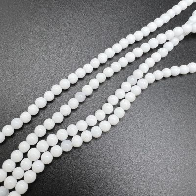 3mm Smooth Round, White Quartz Beads (16" Strand)